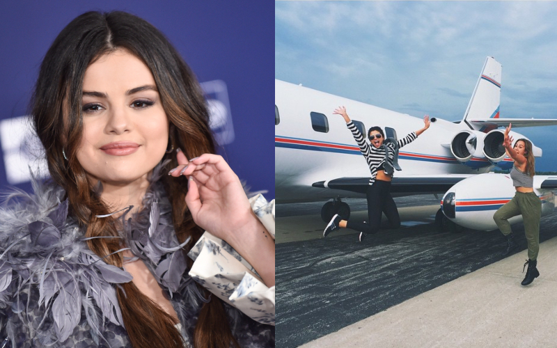Selena Gomez – Bombardier Challenger 300, Estimated $250K Per Month | Shutterstock & Instagram/@selenagomez