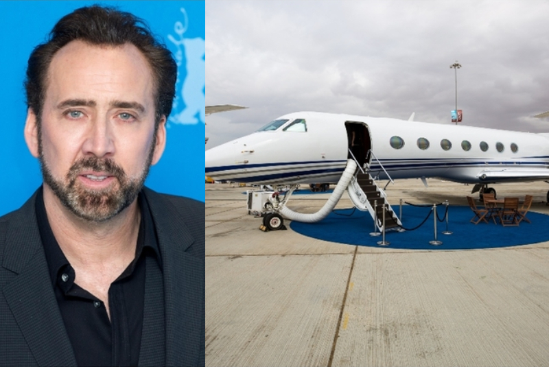 Nicolas Cage – Gulfstream G550, Estimated $30 Million | Alamy Stock Photo by Gonçalo Silva/Alamy Live News & Shutterstock