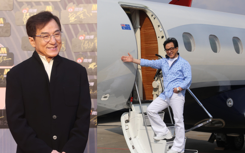 Jackie Chan – Embraer Legacy- Estimated $20 Million | Getty Images Photo by VCG & Alamy Stock Photo by Imaginechina Limited