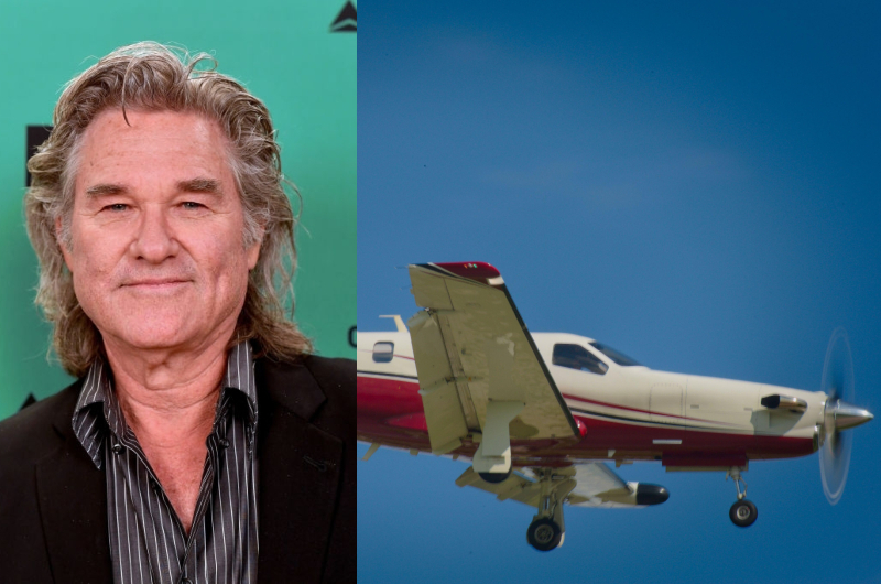 Kurt Russell – Socata TBM700, Estimated $3.6 Million | Getty Images Photo by Emma McIntyre/TCM & Alamy Stock Photo by Barry Fowler