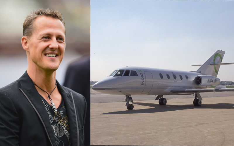 Michael Schumacher – Falcon 200, $22 Million | Getty Images Photo by Stuart Franklin/Bongarts & Michael L Abramson