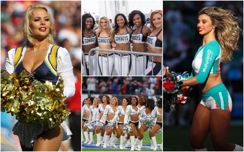 All the Ridiculous Rules NFL Cheerleaders Have to Follow: Part 2 | Shutterstock & Getty Images Photo by Stephen Dunn & Alamy Stock Photo by Mario Houben/ZUMA Wire