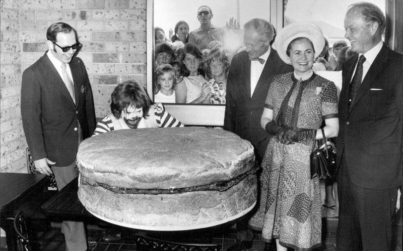A Giant Burger for a Giant Day | Getty Images Photo by Roderick John MacRae/Fairfax Media Archives