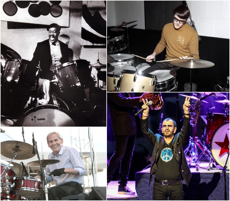 The Most Unbeatable Drummers in Rock History: Part 2 | Alamy Stock Photo by Rockstar Photography & Alamy Stock Photo by John Atashian & Getty Images Photo by House Of Fame LLC/Michael Ochs Archives & Getty Images Photo by Gilles Petard/Redferns