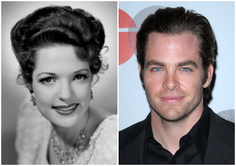 Chris Pine: Grandson of Anne Gwynne | Getty Images Photo by Universal Pictures/De Carvalho Collection & Shutterstock