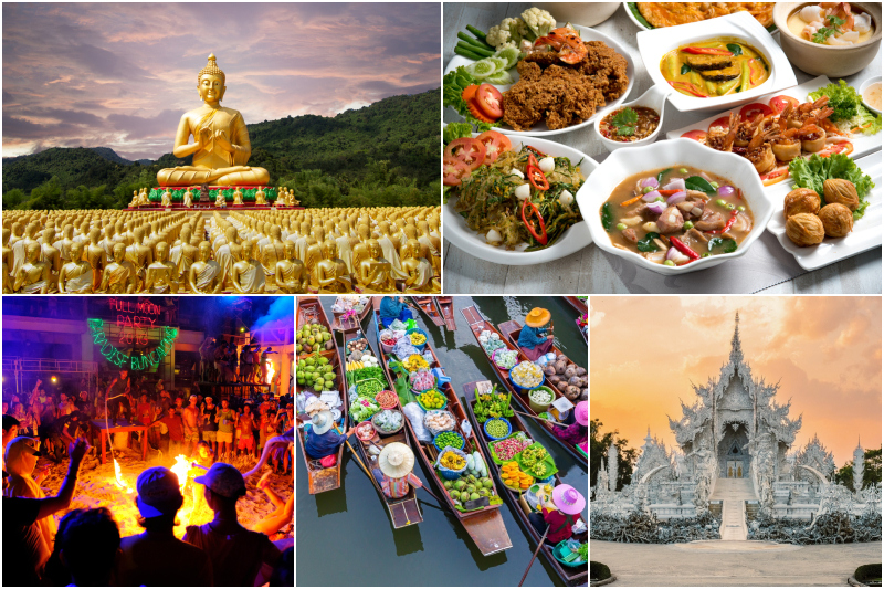 Everything There Is to Know About the Land of Thai | Shutterstock Photo by Love Silhouette & Charlad Laorlao & PinntoSlothbear & Visual Storyteller & fokke baarssen