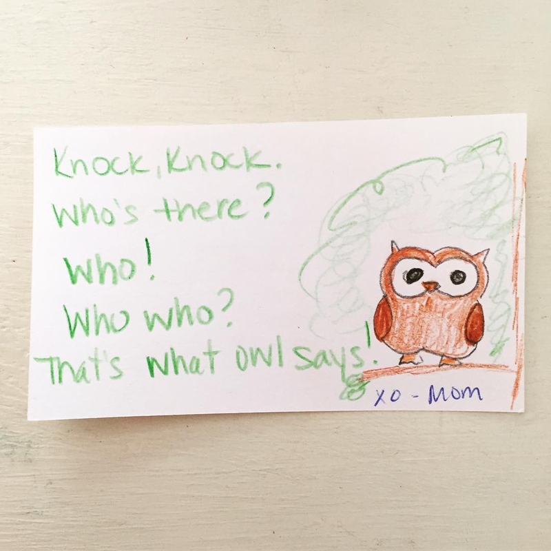 Knock Knock! | Instagram/@lunchbox_notes_from_mom