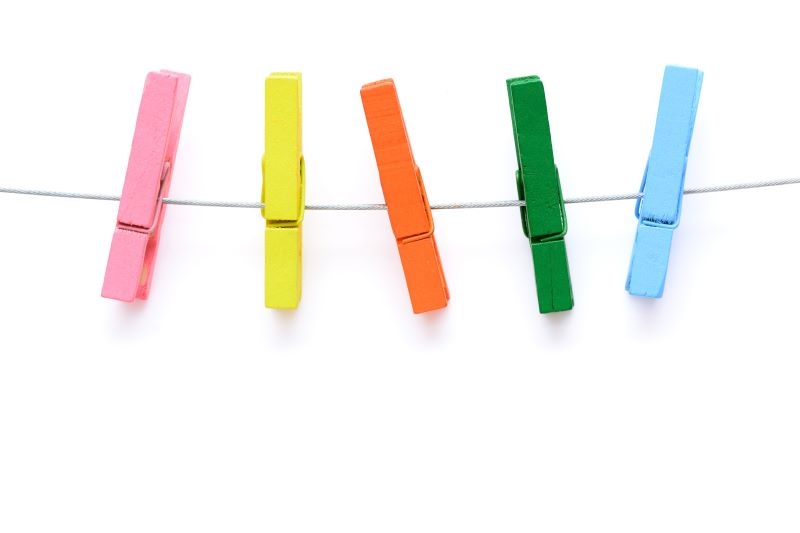 Use Colorful Clothespin Clips to Make a Display | Shutterstock Photo by prapass