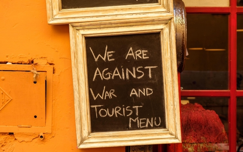 Tourist Menu for Tourist Prices | Alamy Stock Photo by From_South