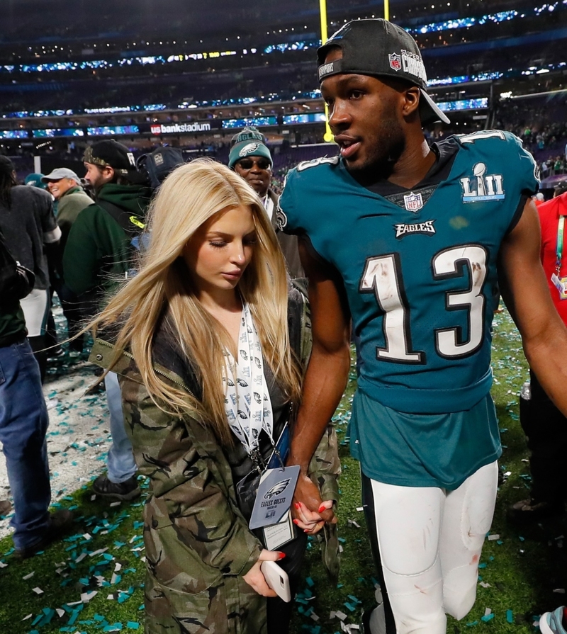 Nelson Agholor & Viviana Volpicelli | Getty Images Photo by Kevin C. Cox