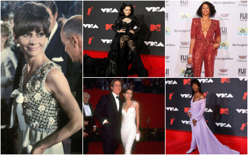 The Most Iconic Awards Show Dresses of All Time | Getty Images Photo by Ron Galella & Astrid Stawiarz & Cindy Ord/FIJI Water & Frank Trapper & Jason Kempin