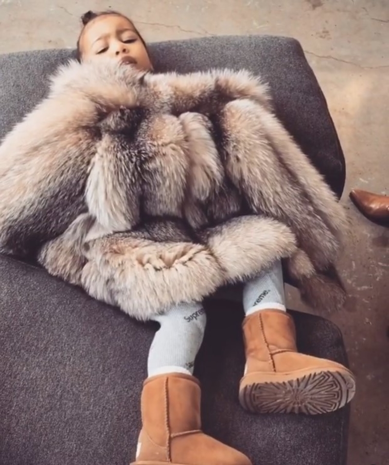 The Fur Coat Given to North | Instagram/@kimkardashian