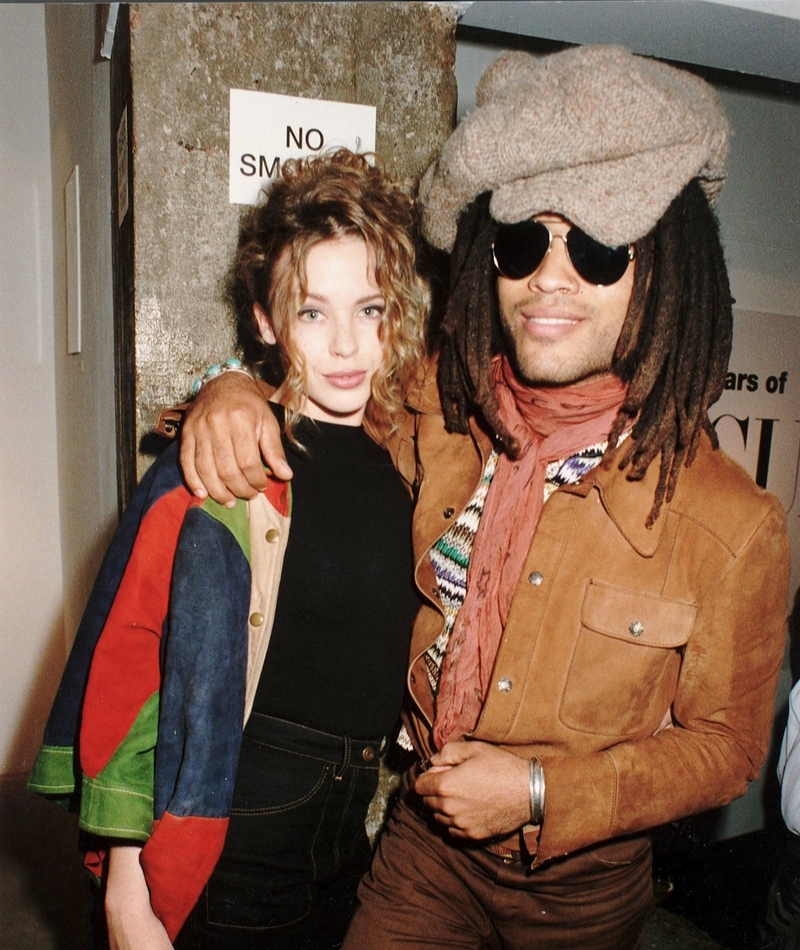 Kylie Minogue and Lenny Kravitz | Getty Images Photo by Dave Benett