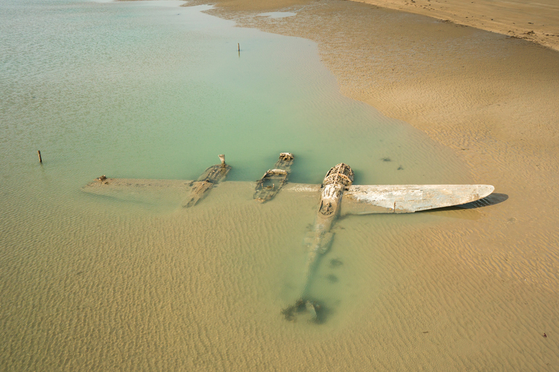 Submerged US WWII Lockheed P-38 Lightning Discovered in Wales After 65 Years Under | Shutterstock