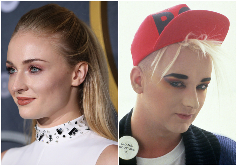 Sophie Turner and Boy George | Getty Images Photo by Phillip Faraone/WireImage & Alamy Stock Photo by Pictorial Press Ltd 