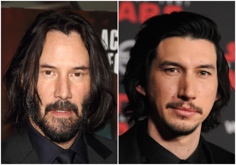 Keanu Reeves and Adam Driver | Alamy Stock Photo by SOPA Images Limited & Barry King/Alamy Live News
