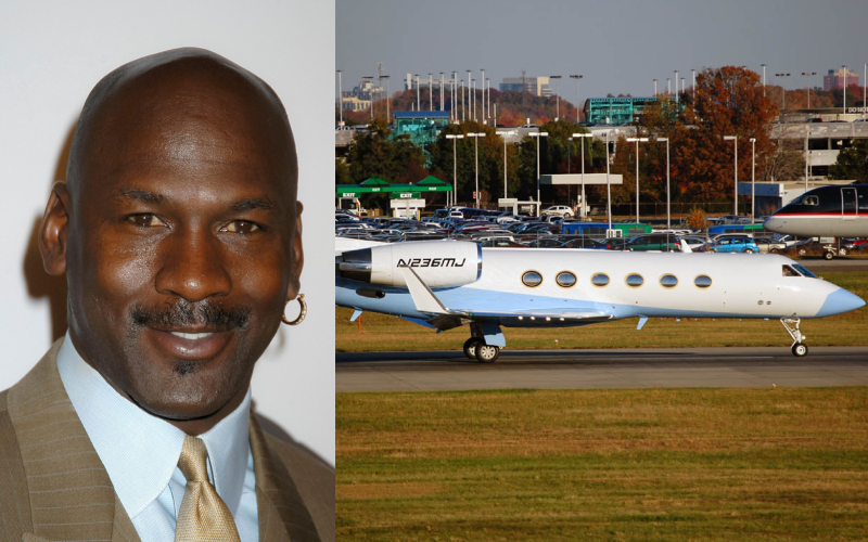 Michael Jordan – Gulfstream IV, Estimated $35 Million | Alamy Stock Photo by SBM/PictureLux/The Hollywood Archive & Flickr Photo by James Willamor