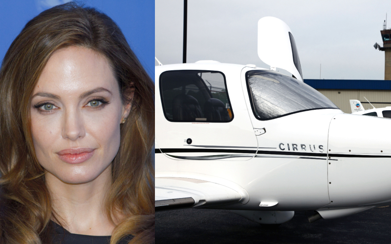 Angelina Jolie – Cirrus SR22, Estimated $650K | Shutterstock & Alamy Stock Photo by Doug Schneider
