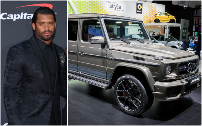 Russell Wilson – Mercedes Benz G-Class, Estimated $135K | Getty Images Photo by Phillip Faraone/FilmMagic & Alamy Stock Photo by VDWI Automotive