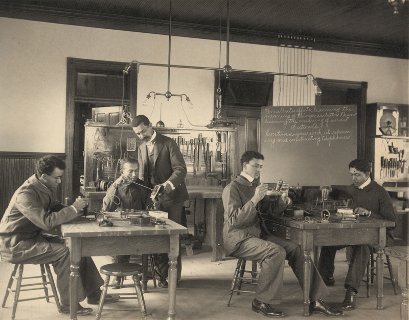 Hampton Students Studying Telephone Assembly | Getty Images Photo by Buyenlarge