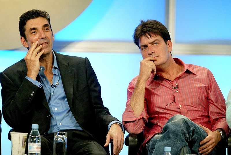Charlie Sheen vs. Chuck Lorre | Getty Images Photo by Frederick M. Brown