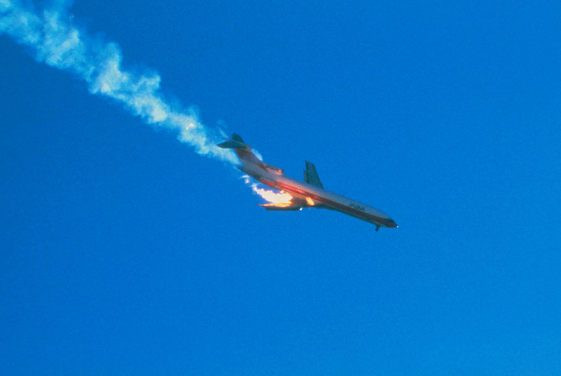 Plane in Flames | Getty Images Photo by Bettmann